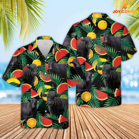 Joycorners Black Angus Watermelon Hawaiian Shirt