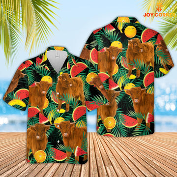 Joycorners Highland Watermelon Hawaiian Shirt