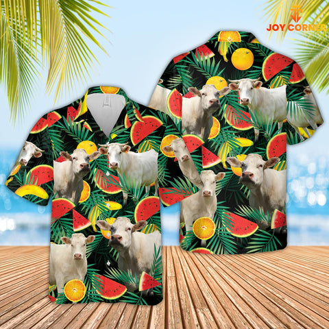 Joycorners Charolais Watermelon Hawaiian Shirt