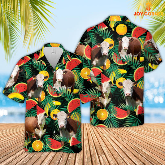 Joycorners Hereford Watermelon Hawaiian Shirt