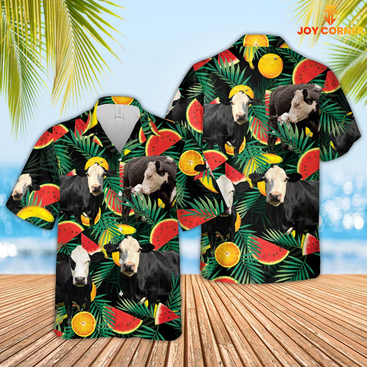 Joycorners Black Baldy Watermelon Hawaiian Shirt