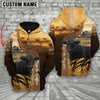 Joycorners Farm Custom Name Black Angus Brown Gold 3D Printed Hoodie