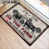 Joycorners Black Angus Life is Better Custom Name Doormat