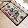 Joycorners Jersey Life is Better Custom Name Doormat