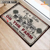 Joycorners Texas Longhorn Life is Better Custom Name Doormat