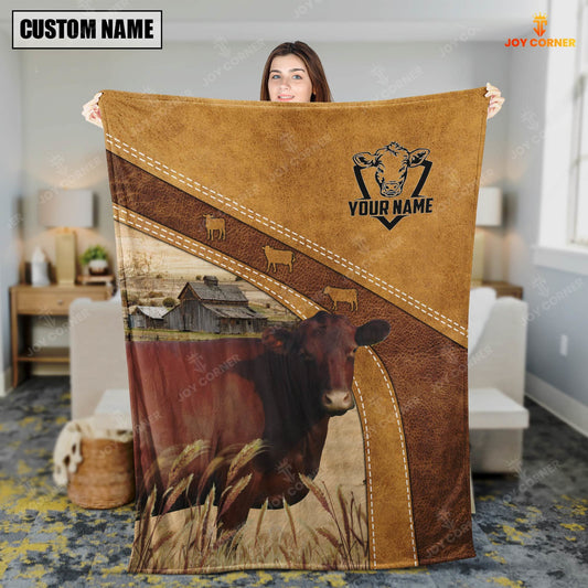 Joycorners Red Poll Custom Name Blanket Collection