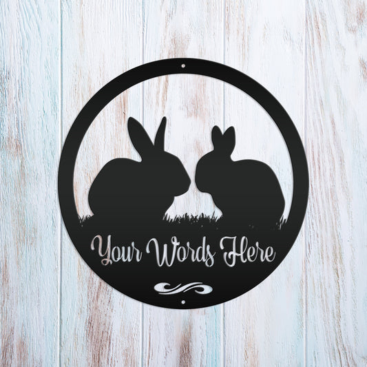 Joycorners Rabbit Decor, Bunny Rabbit Signs for Rabbit Farm, Rabbit Gift, Black Rabbit, Peter Rabbit LM0110