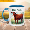 Joycorners Red Angus Personalized Name Two Tone Mug