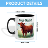 Joycorners Red Angus Personalized Name Two Tone Mug
