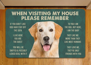 Joycorners Retrievers Labrador Dog Doormat, Please Remember I Live Here Gift For Dog Lovers, Housewarming Gift, Dog Decor LM0210
