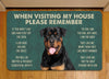 Joycorners Rottweilers Dog Doormat, Please Remember I Live Here Gift For Dog Lovers, Housewarming Gift, Dog Decor LM0210