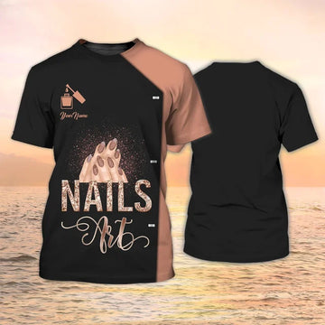 Nails - Personalized Name Gift for Nails Lovers, Nails Salon Uniform 3D Shirt