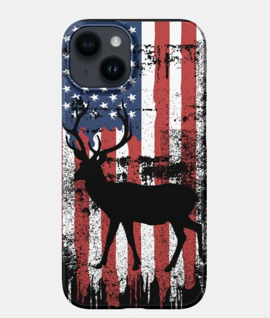 Joycorners American Flag Deer Hunting Personalized Name Phone Case LM1012