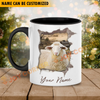 Joycorners Sheep Funny Personalized Name Two Tone Mug