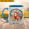 Joycorners Sheep Personalized Name Christmas Farmyard Mug