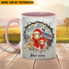 Joycorners Sheep Personalized Name Christmas Farmyard Mug