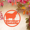 Joycorners Sheep Welcome Metal Sign, Sheep Metal Sign, Sheep Farm Sign, Sheep Metal Wall Art & Decor, Sheep Farmhouse Decor, Sheep Wall Decor, Sheep, Farmhouse Wall Art LM0110