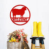 Joycorners Sheep Welcome Metal Sign, Sheep Metal Sign, Sheep Farm Sign, Sheep Metal Wall Art & Decor, Sheep Farmhouse Decor, Sheep Wall Decor, Sheep, Farmhouse Wall Art LM0110