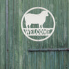 Joycorners Sheep Welcome Metal Sign, Sheep Metal Sign, Sheep Farm Sign, Sheep Metal Wall Art & Decor, Sheep Farmhouse Decor, Sheep Wall Decor, Sheep, Farmhouse Wall Art LM0110