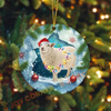 Joycorners Personalized Farmhouse Cow Acrylic Ornament (14 Breed Options)