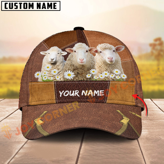 Joycorners Sheep Farm Customized Name 3D Cap