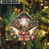 Joycorners Personalized Festive Cow Farm Envelope Acrylic Ornament (14 Breed Options)
