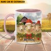 Joycorners Personalized Christmas Farmhouse Holiday Gift Cow Mug