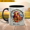 Joycorners Simmental Personalized Name Christmas Farmyard Mug