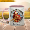 Joycorners Simmental Personalized Name Christmas Farmyard Mug