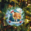 Joycorners Personalized Farmhouse Cow Acrylic Ornament (14 Breed Options)