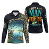Joycorners Just A Man Who Loves Fishing Camo Fishing Shirt, Fisherman Gift, SPF Shirt For Men