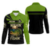 Joycorners Wishing I Was Fishing Funny Fishing Shirt, Bass Fishing Shirt, SPF Shirt For Men, Men's Fishing Shirt