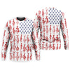 Joycorners American Flag Fish Shirt, Fishing SPF Shirt, Mens Fishing Shirts Long Sleeve, Gift For Fisherman