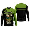 Joycorners Wishing I Was Fishing Funny Fishing Shirt, Bass Fishing Shirt, SPF Shirt For Men, Men's Fishing Shirt