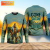 Joycorners Gone Squatchin, Bigfoot Fishing, Funny Fishing Shirt, SPF Shirt, Fisherman Outfit, Mens Casual Shirts