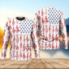 Joycorners American Flag Fish Shirt, Fishing SPF Shirt, Mens Fishing Shirts Long Sleeve, Gift For Fisherman