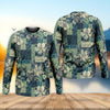 Joycorners Tribal Aztec Pattern Fishing UPF Shirts, Tropical Floral Men Fishing Shirt, Gift For Fisherman