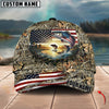 Joycorners American Flag Fishing Sunrise Farm Scene Camo Custom Name 3D Cap (12 Breeds)