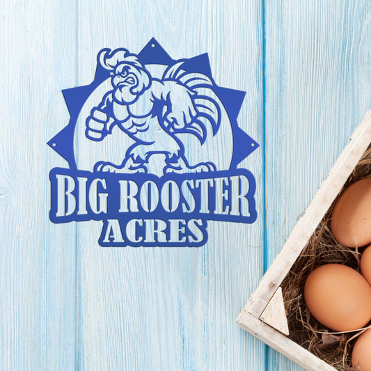 Joycorners Personalized Chicken Farm, Rooster Farm Metal Sign,  Chicken Coop Sign Wall Decor & Wall Art, Rooster Wall Decor, Farmhouse Rooster Rooster & Chicken Coop Decor & Sign LM0110