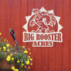 Joycorners Personalized Chicken Farm, Rooster Farm Metal Sign,  Chicken Coop Sign Wall Decor & Wall Art, Rooster Wall Decor, Farmhouse Rooster Rooster & Chicken Coop Decor & Sign LM0110
