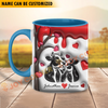 Joycorners Sweet Holstein Couple Personalized Name Two Tone Mug