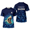 Joycorners Shark Fishing Team Shirt, Blue Camo Fishing UPF Shirts, Fishing Gifts For Men, Fishing Shirt With Hood