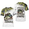 Joycorners Basshole Kiss My Bass Fishing UPF Shirts, Funny Fishing Shirt, Fishing Shirts For Men