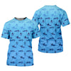Joycorners Swordfish Pattern Blue Fishing Shirt, Cute Fishing Outfits, SPF Shirt For Men, Men's Fishing Shirt
