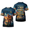 Joycorners The Best Things In Life Are Wild And Free Funny Bigfoot Fishing SPF Shirt For Men, Gift For Fisherman