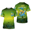 Joycorners I Just Freaking Love Tuna Custom Name Fishing UPF Shirts, Gift For Fisherman, Men's Fishing Shirt
