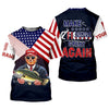 Joycorners Make Fishing Great Again Patriotic Fishing Shirt, American Flag Fishing Shirt, Fishing UPF Shirts, Men's Fishing Shirt