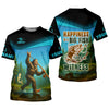 Joycorners Happiness Is A Big Fish And A Witness Bigfoot Fishing SPF Shirt, Funny Fishing Shirt, Men's Fishing Shirt