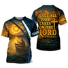 Joycorners Cast All Your Cares On The Lord Christian Fishing SPF Shirt For Men, Fisherman Gift, Men's Fishing Shirt