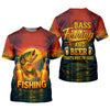 Joycorners Bass Fishing And Beer That's Why I'm Here SPF Shirt For Men, Fishing Gifts For Men, Custom Fishing Shirts